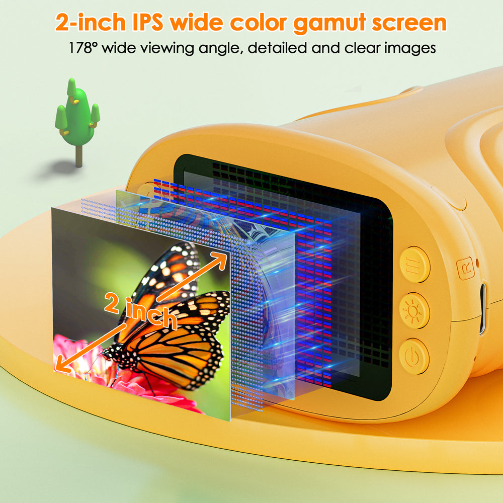 1000X Handheld Microscope for Kids, Temodu Portable Digital Miniscope 2.0" Screen Educational Microscope Science Kits, Used as a Birthday, Ages 3+