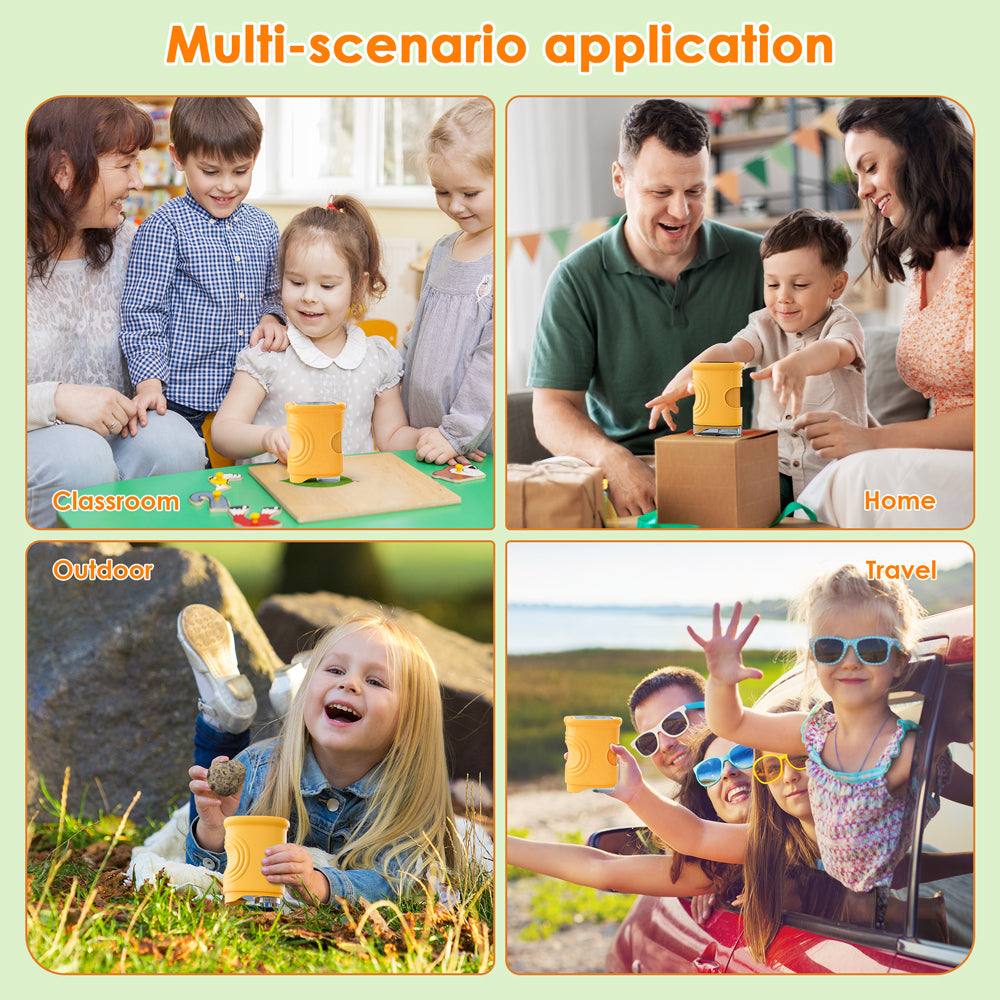 1000X Handheld Microscope for Kids, Temodu Portable Digital Miniscope 2.0" Screen Educational Microscope Science Kits, Used as a Birthday, Ages 3+