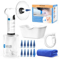 Ear Wax Removal Kit, Rechargeable Electric Earwax Remove Removal Ear Irrigation System, and Features Disposable Tips & Ear Catch Basin(10 Disposable Tips) (Black)